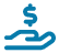 Icon hand holding dollar